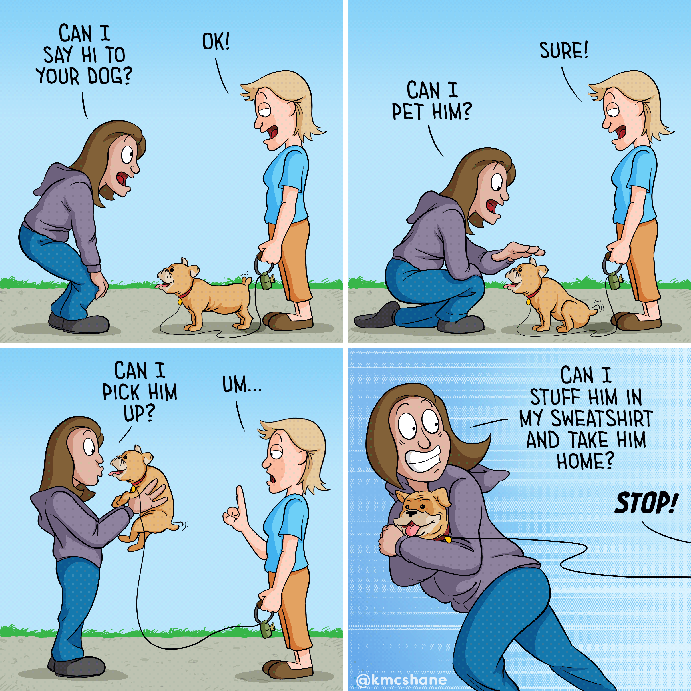  How To Greet A Stranger s Dog Kevin Comics